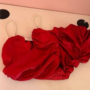 Elegant Red Midi Dress